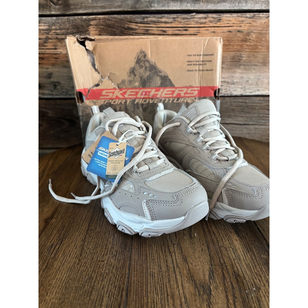 Skechers DLites TR Square Ledge Taupe Hiking Shoes Womens 8.5 180178 Water Repel